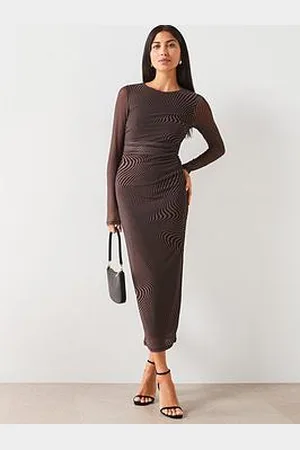 Very Long Sleeve Mesh Dress