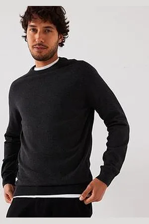 Everyday Basic Trial Marl Crew Neck Jumper - Dark Green