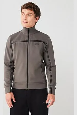 HUGO BOSS Skaz 1 Regular Fit Tape Zip Through Track Top
