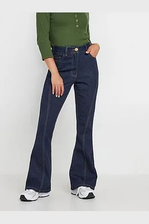 PixieGirl Petite Seam Front Kick Flare Jean