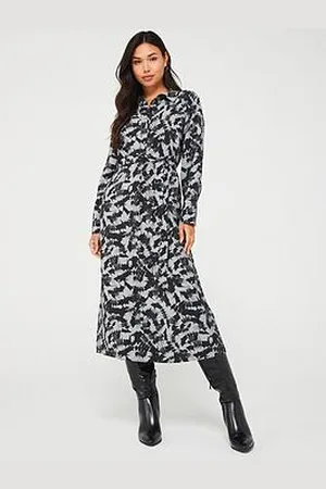 JDY Printed Midi Shirt Dress