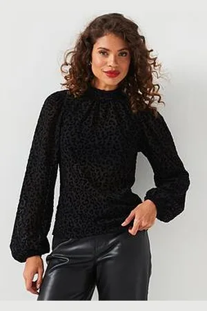 Very Devore High Neck Top