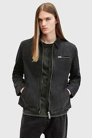 AllSaints Rothwell Zip Through Denim Jacket