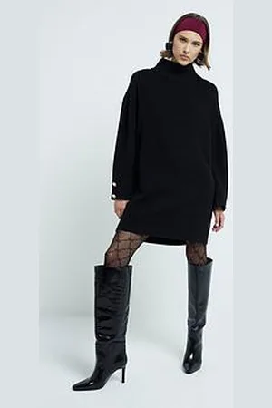 River Island High Neck Jumper Dress