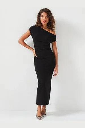 Very Off Shoulder Ruched Dress