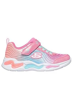 Skechers Girls Wavy Beams Lighted Embossed Sparkle Trainer