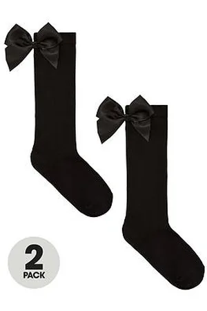 Very Girls 2 Pack Big Bow Knee High Socks
