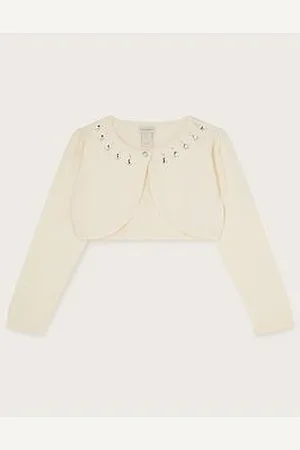 Monsoon Girls Maisie Diamante Trim Cardigan