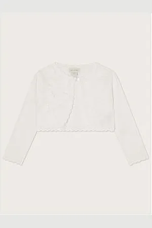 Monsoon Girls 3D Petal Cardigan - Ivory