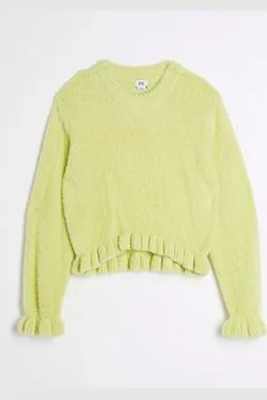 River Island Girls Frill Cropped Jumper