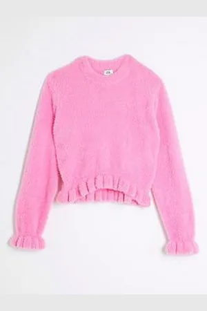 River Island Girls Frill Cropped Jumper