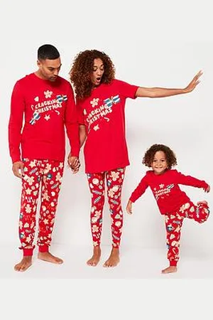 Very Kids Family Christmas Unisex Slogan Sweat And Jogger Pyjama Set