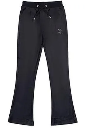Juicy Couture Girls Diamante Velour Bootcut Jogger - Jet