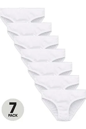 Everyday Basic Girls 7 Pack Plain School Briefs