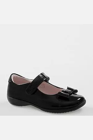 Lelli Kelly Perrie Bow Trim Strap Fastening School Shoes - Black