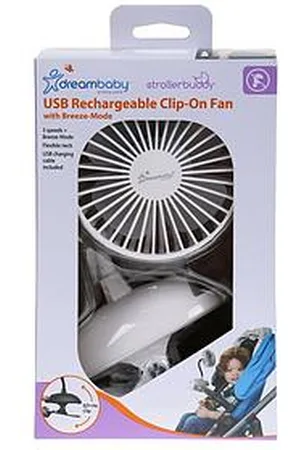 Dream Baby Usb Rechargeable Clip-On Caged Fan