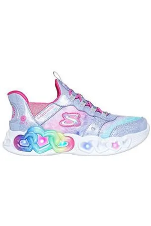Skechers Girls Infinite Heart Lighted Slip In Trainer