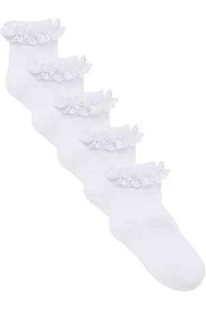 Everyday Basic Girls 5 Pack Multi Occasion Ruffle Frill Socks
