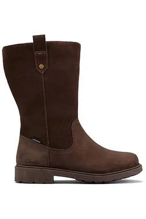 Clarks Kids Astrol Zip Lace Up Weather Proof Knee Boot