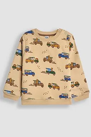 JoJo Maman Bébé Boys Safari Jeep Printed Sweatshirt