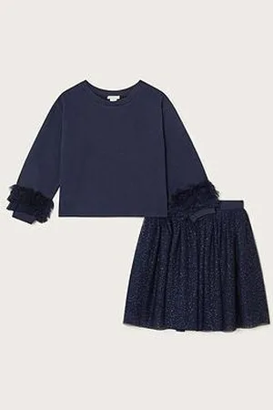 Monsoon Girls Sigrid Tulle Sweat Skirt Set