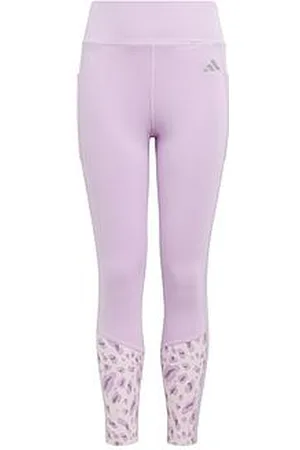 adidas Junior Girls Training All Over Print Optime Tights - Pink