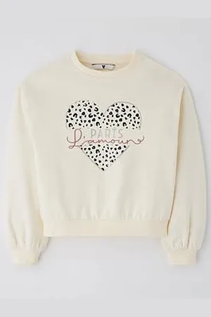 Very Girls Animal Heart Paris Sweatshirt