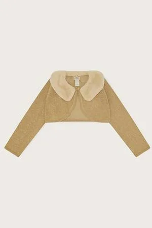 Monsoon Girls Super-Soft Faux Fur Cardigan