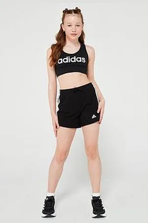 adidas Junior Girls Essentials 3 Stripe Shorts