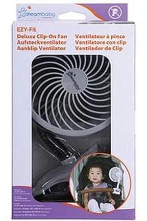 Dream Baby Clip-On Caged Fan Grey With Soft-Tip Fins