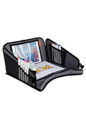 Dream Baby On-The-Go Extra-Large Car Tray Table With Tablet Holder, Storage Pockets & Carry Strap