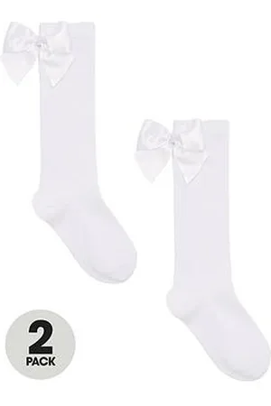 Very Girls 2 Pack Big Bow Knee High Socks