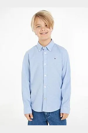 Tommy Hilfiger Boys Stretch Oxford Long Sleeve Shirt