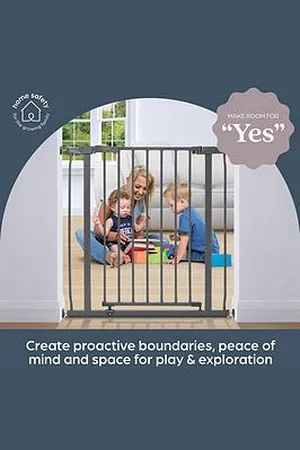 Dream Baby Ava Metal Safety Gate With Stay-Open Feature (75-81Cm) - Charcoal