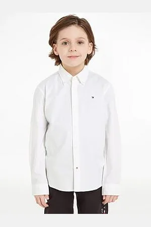 Tommy Hilfiger Boys Stretch Oxford Long Sleeve Shirt