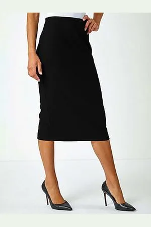 Roman Jersey Textured Pencil Skirt
