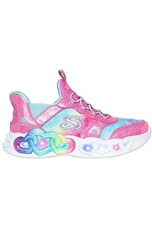 Skechers Junior Girls Infinite Heart Lights Trainer