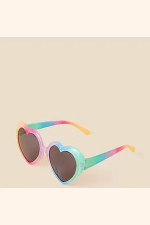 Accessorize Girls Rainbow Heart Sunglasses