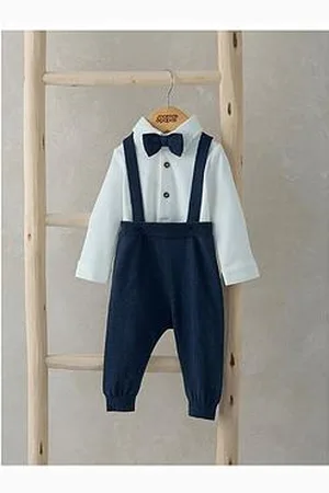 Mamas & Papas Baby Boys 3 Piece Knitted Dungarees & Bodysuit Set
