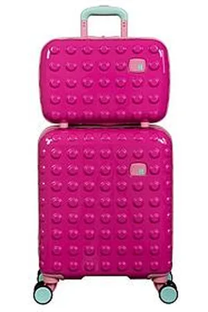 IT Luggage Bobble Bloc Raspberry Rose Kiddies Suitcase Set
