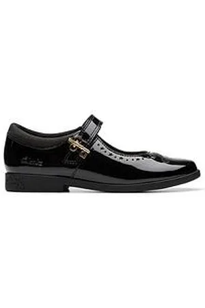 Clarks Kids Lock Magic Mary Jane Patent Leather School Shoe