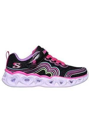 Skechers Girls Retro Hearts Lighted Trainer