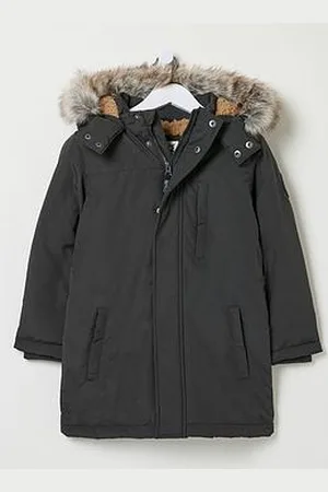 Fat Face Boys Easdale Parka Coat - Vintage