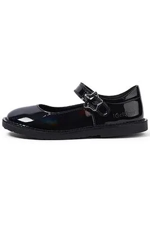 Kickers Girls Adlar Mary Jane Stardust Patent Leather School Shoe