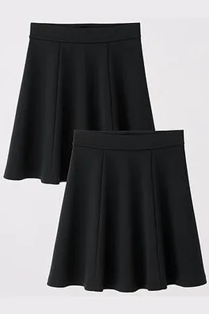 Everyday Basic Girls 2 Pack Jersey Skater Skirts