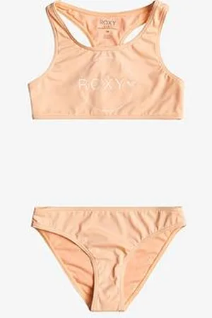Roxy Girls Chlorine Resistant Two Piece Swimsuit - Peach