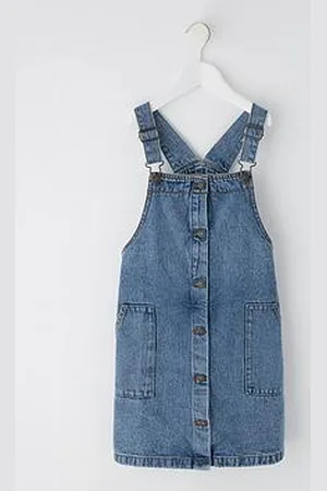 Very Girls Button Through Pinafore Dress