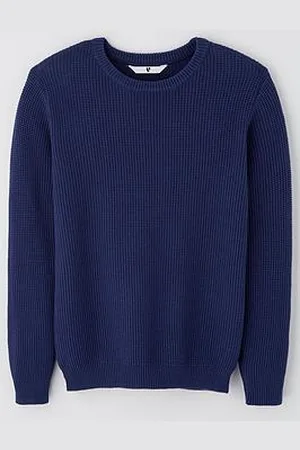 Very Boys Waffle Knitted Jumper - Blue