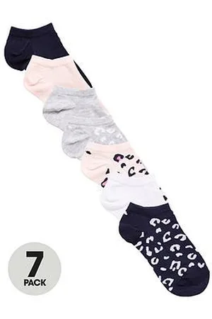 Everyday Basic Girls 7 Pack Animal Liner Socks