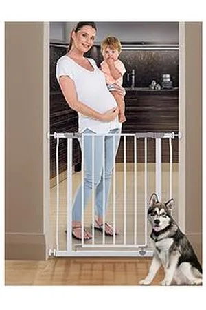 Dream Baby Ava Metal Safety Gate With Stay-Open Feature (75-81Cm) - White